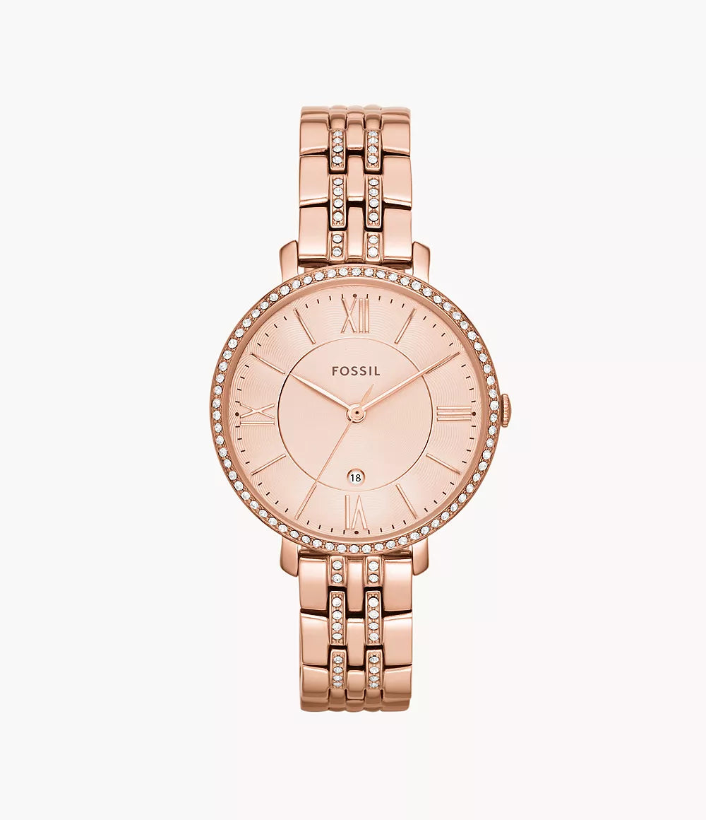 Fossil - Jacqueline Three-Hand Rose Gold-Tone Stainless Steel Women's Watch