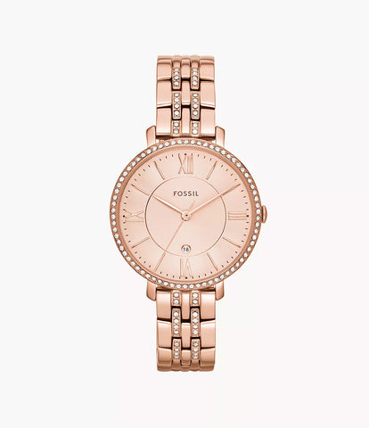 Fossil - Jacqueline Three-Hand Rose Gold-Tone Stainless Steel Women's Watch