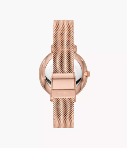 Fossil - Jacqueline Three-Hand Date Rose Gold-Tone Stainless Steel Women's Watch