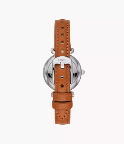Fossil - Carlie Mini Three-Hand Tan Leather Men's Watch