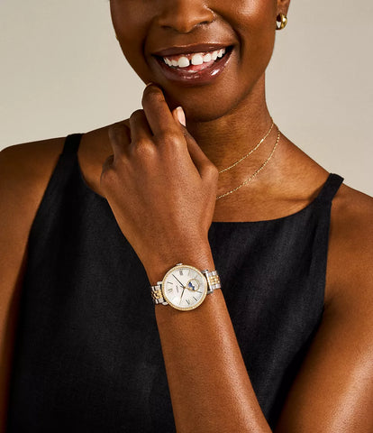 Fossil - Jacqueline Sun Moon Multifunction Two-Tone Stainless Steel Women's Watch