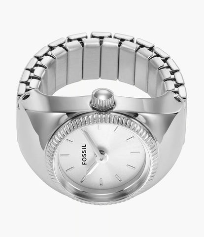 Fossil - Watch Ring Two-Hand Stainless Steel - Silver