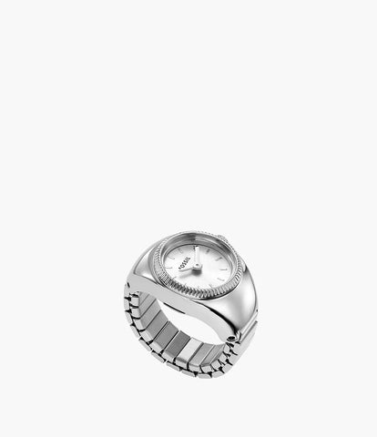 Fossil - Watch Ring Two-Hand Stainless Steel - Silver