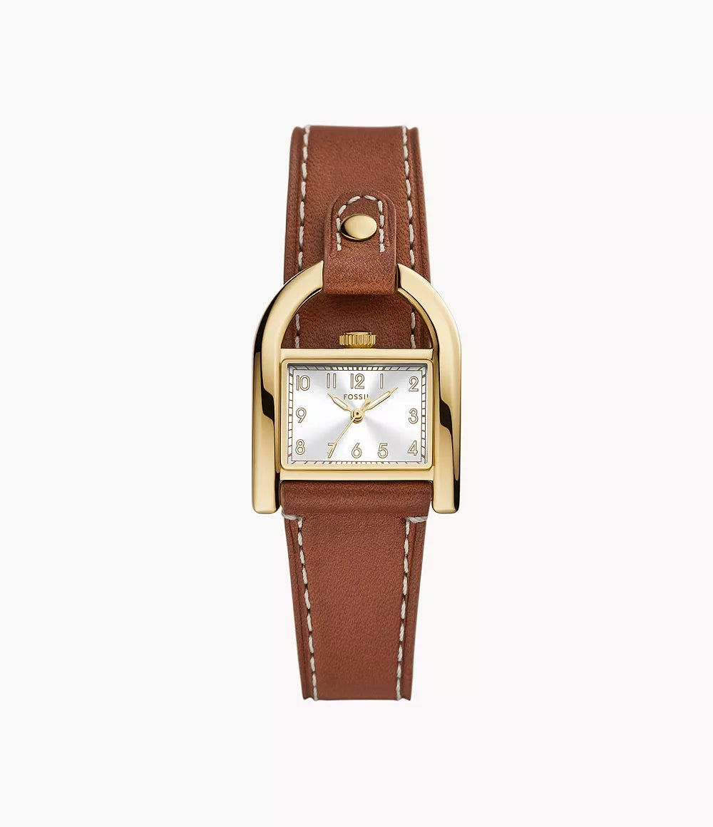 Fossil - Harwell Three-Hand Medium Brown Leather Watch