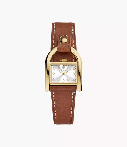 Fossil - Harwell Three-Hand Medium Brown Leather Watch