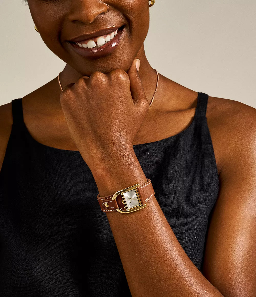 Fossil - Harwell Three-Hand Medium Brown Leather Watch