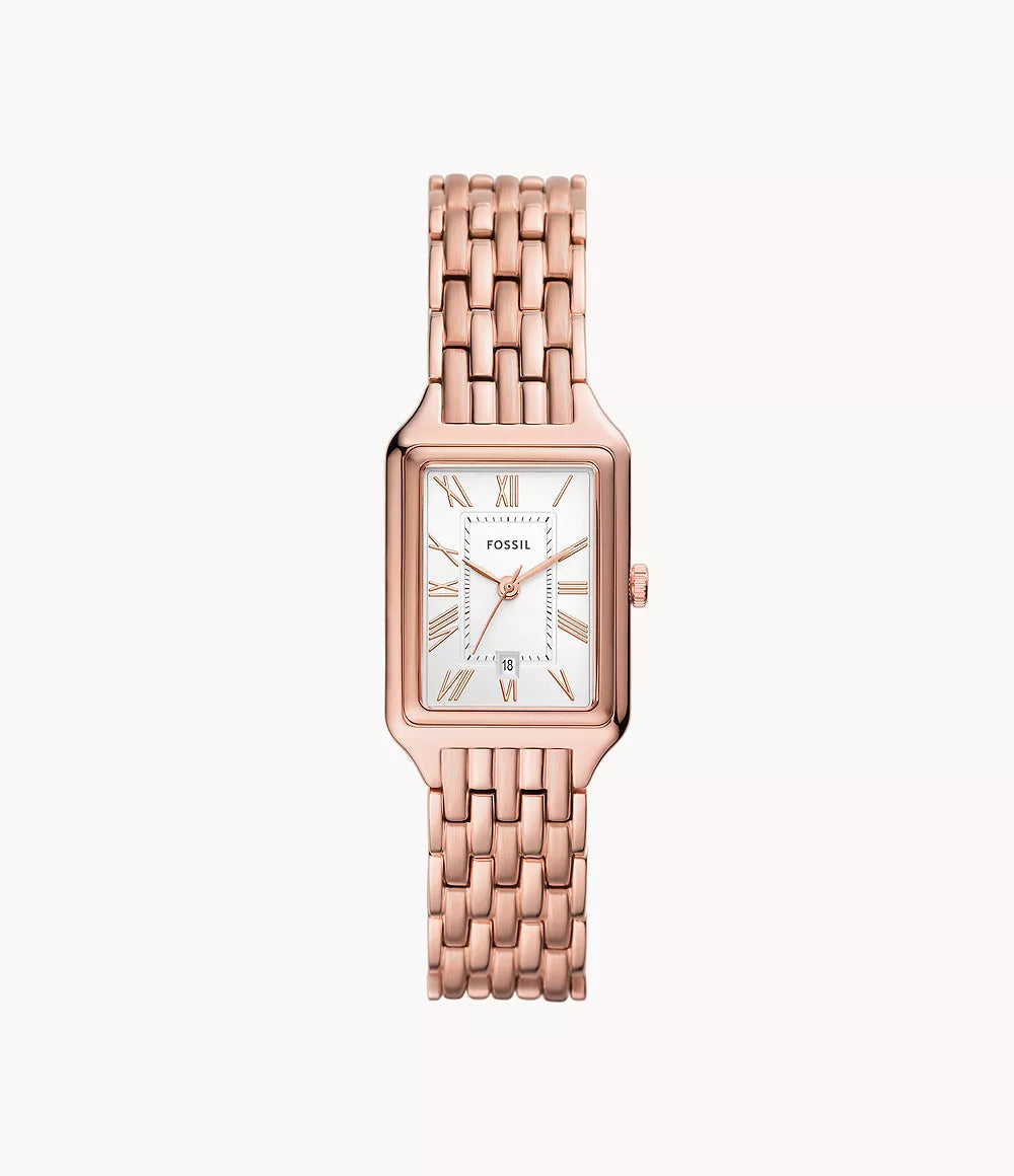 Fossil - Raquel Three-Hand Date Rose Gold-Tone Stainless Steel Watch