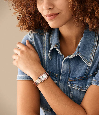 Fossil - Raquel Three-Hand Date Rose Gold-Tone Stainless Steel Watch