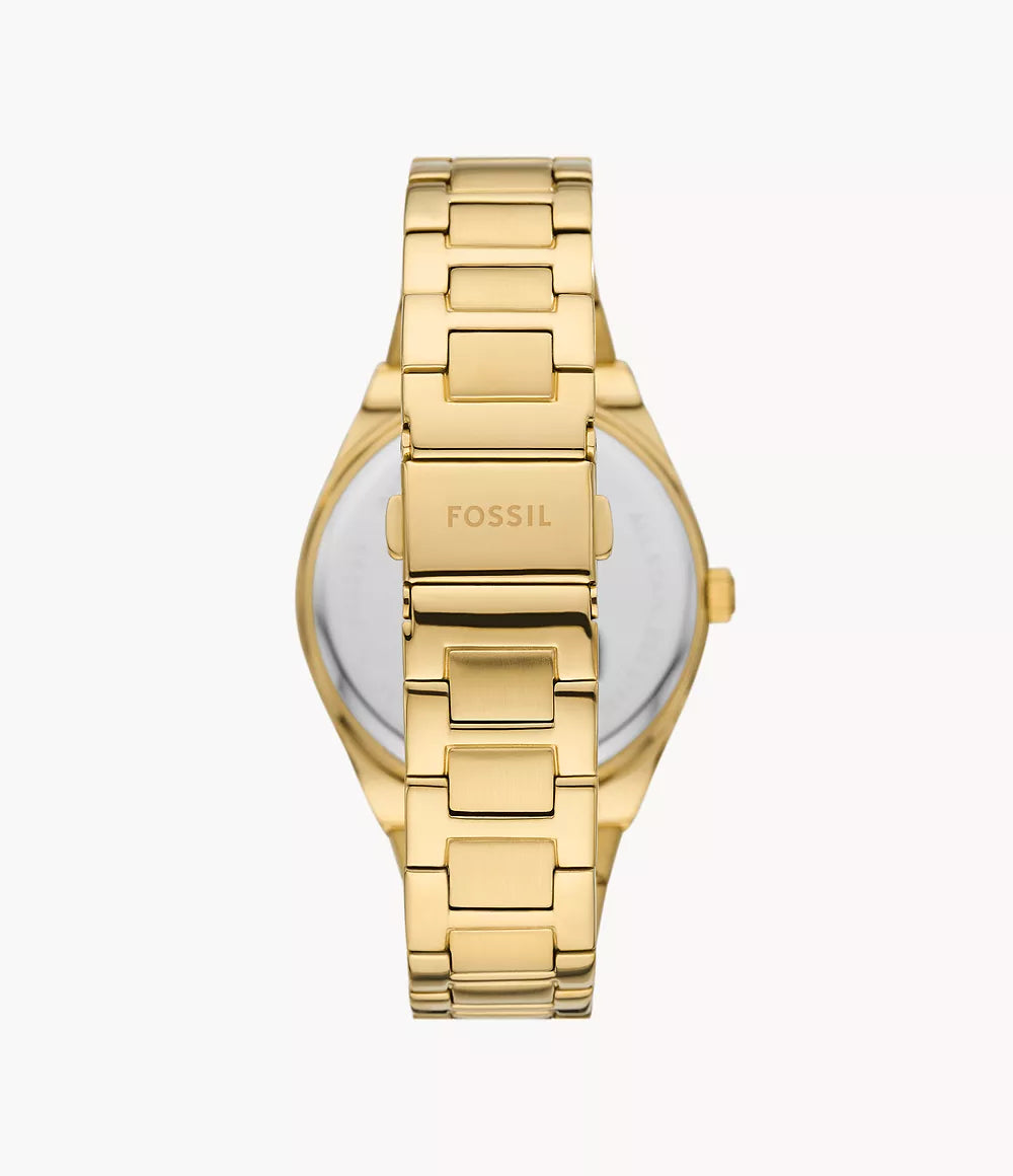 Fossil - Scarlette Three-Hand Date Gold-Tone Stainless Steel Watch - Gold