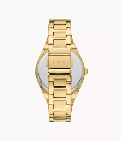 Fossil - Scarlette Three-Hand Date Gold-Tone Stainless Steel Watch - Gold