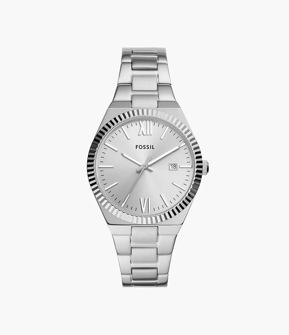 Fossil - Scarlette Three-Hand Date Stainless Steel Women's Watch