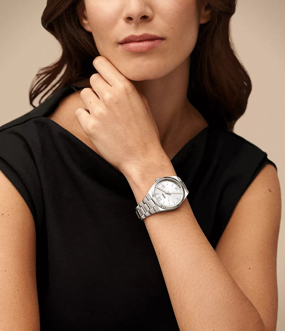 Fossil - Scarlette Three-Hand Date Stainless Steel Women's Watch