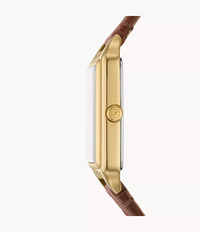 Fossil - Raquel Three-Hand Date Medium Brown Leather Women's Watch