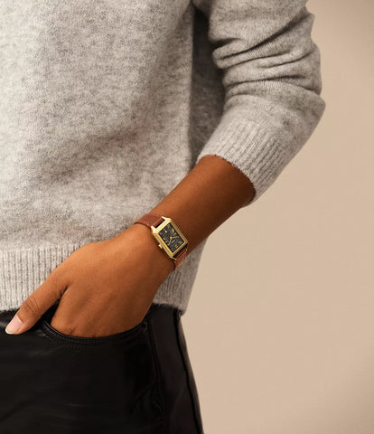 Fossil - Raquel Three-Hand Date Medium Brown Leather Women's Watch