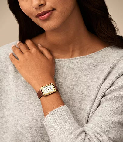 Fossil - Raquel Three-Hand Date Medium Brown Leather Watch