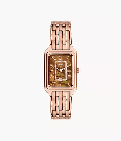 Fossil - Raquel Three-Hand Date Rose Gold-Tone Stainless Steel Watch