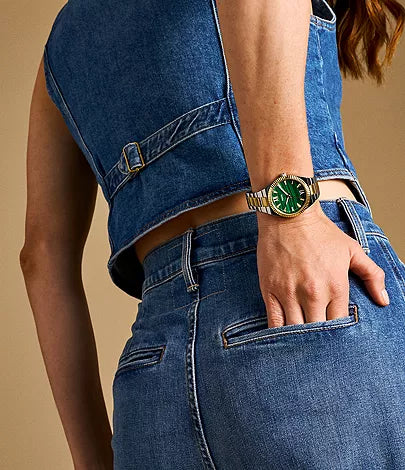 Fossil - Scarlette Three-Hand Two-Tone Stainless Steel Watch