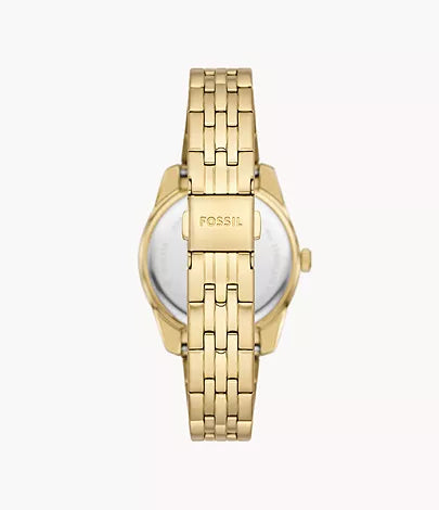 Fossil - Scarlette Three-Hand Date Gold-Tone Stainless Steel Watch
