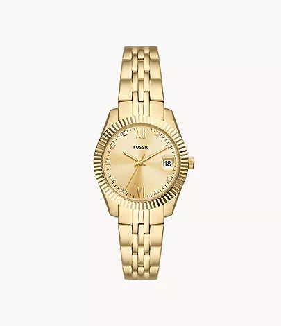 Fossil - Scarlette Three-Hand Date Gold-Tone Stainless Steel Watch