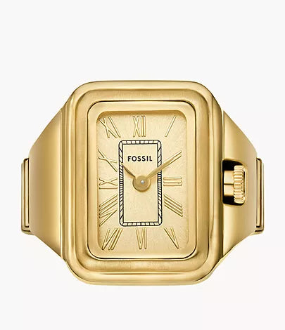 Fossil - Raquel Watch Ring Two-Hand Gold-Tone Stainless Steel