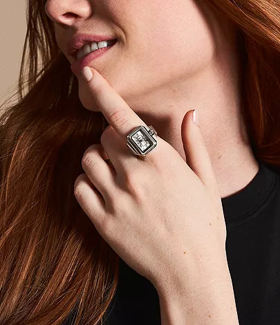 Fossil - Raquel Watch Ring Two-Hand Stainless Steel