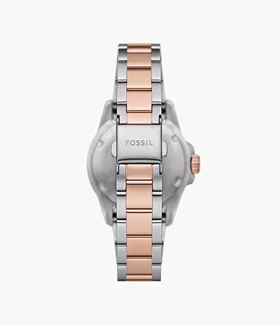 Fossil - Blue Dive Three-Hand Two-Tone Stainless Steel Watch
