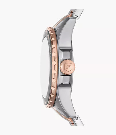 Fossil - Blue Dive Three-Hand Two-Tone Stainless Steel Watch