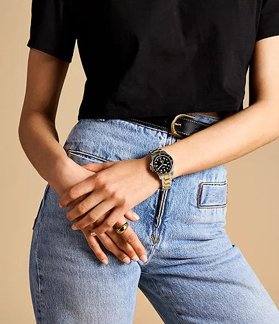 Fossil - Blue Dive Three-Hand Two-Tone Stainless Steel Watch