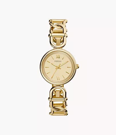 Fossil - Carlie Three-Hand Gold-Tone Stainless Steel Watch