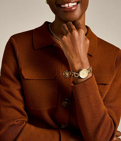 Fossil - Carlie Three-Hand Gold-Tone Stainless Steel Watch