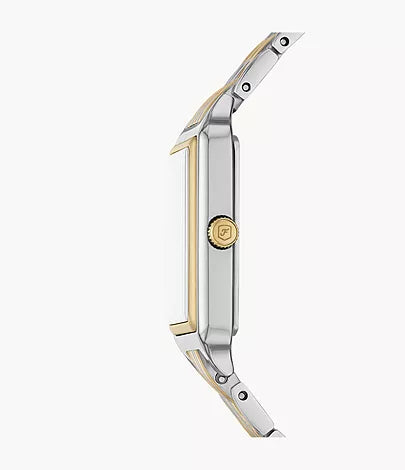 Fossil - Raquel Three-Hand Date Two-Tone Stainless Steel Watch and Bracelet Set