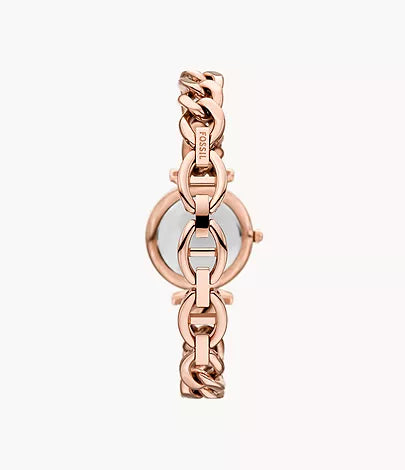 Fossil - Carlie Three-Hand Rose Gold-Tone Stainless Steel Watch and Bracelet Set