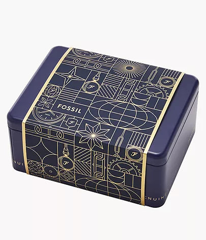 Fossil - Carlie Three-Hand Rose Gold-Tone Stainless Steel Watch and Bracelet Set