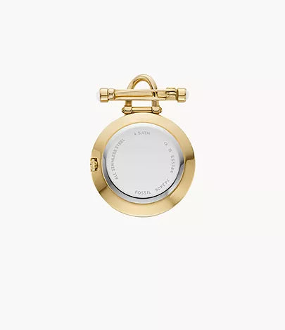 Fossil - Scarlette Three-Hand Gold-Tone Stainless Steel Watch Brooch