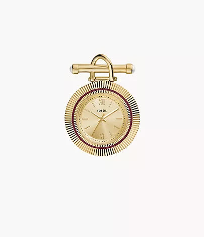 Fossil - Scarlette Three-Hand Gold-Tone Stainless Steel Watch Brooch