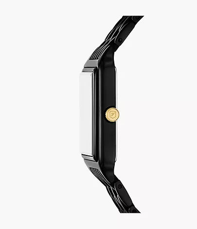 Fossil - Raquel Three-Hand Date Black Stainless Steel Watch