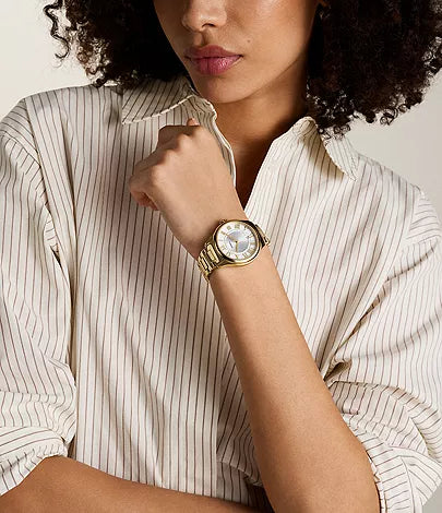 Fossil - Gilmore Three-Hand Date Gold-Tone Stainless Steel Watch