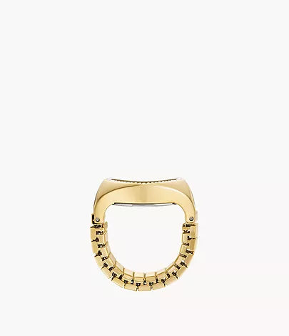 Fossil - Watch Ring Two-Hand Gold-Tone Stainless Steel