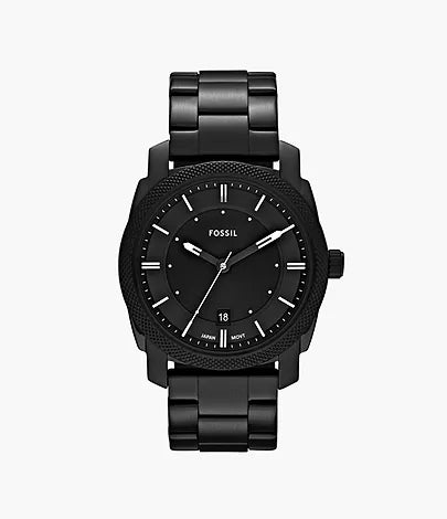 Fossil - Machine Black Stainless Steel Watch