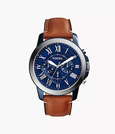 Fossil - Grant Chronograph Light Brown Leather Watch
