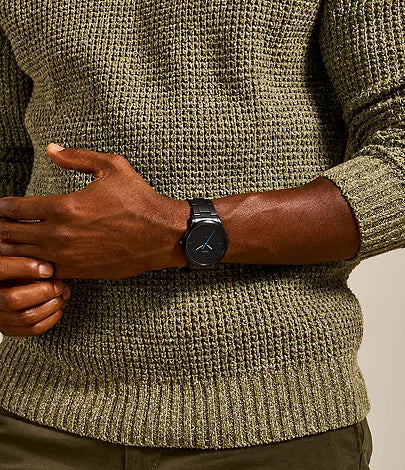 Fossil - The Minimalist Slim Three-Hand Black Stainless Steel Watch