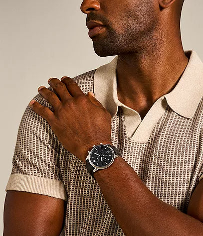 Fossil - Neutra Chronograph Black Leather Watch