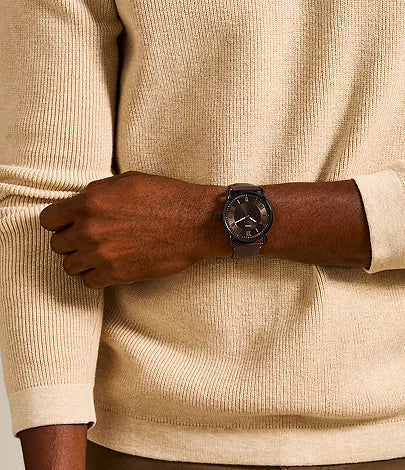 Fossil - Copeland 42mm Three-Hand Brown Leather Watch