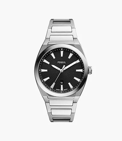 Fossil - Everett Three-Hand Date Stainless Steel Watch