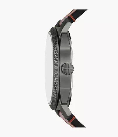 Fossil - Machine Three-Hand Date Brown Leather Watch