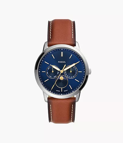Fossil - Neutra Moonphase Multifunction Brown Leather Watch