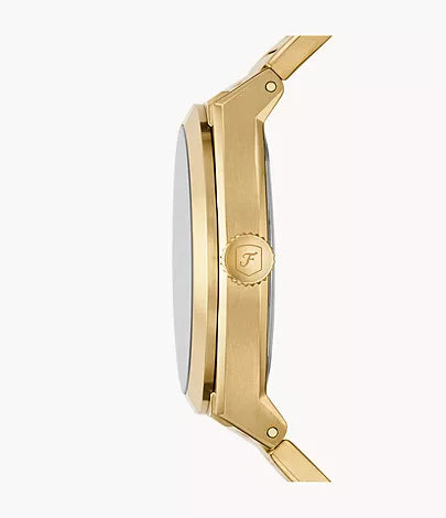 Fossil -Everett Three-Hand Date Gold-Tone Stainless Steel Watch