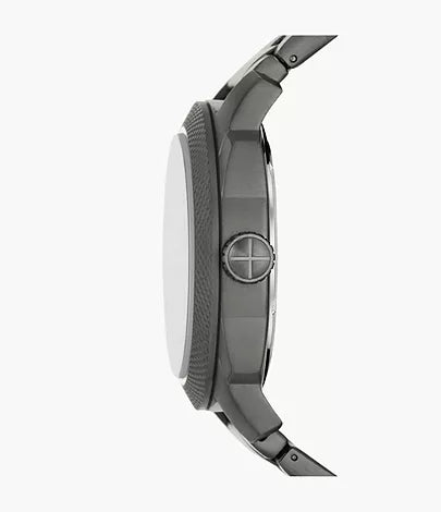Fossil - Machine Three-Hand Date Smoke Stainless Steel Watch