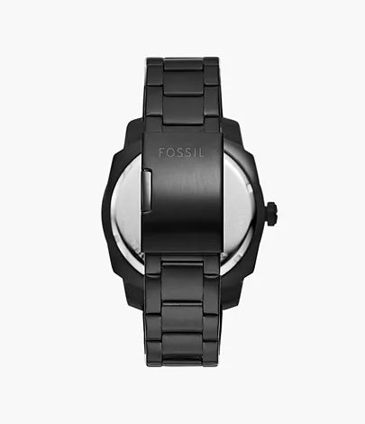 Fossil - Machine Three-Hand Date Black Stainless Steel Watch