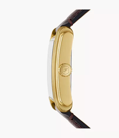 Fossil - Carraway Three-Hand Brown Croco Leather Watch